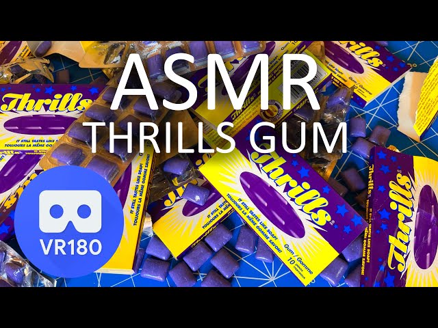 VR180 ASMR Thrills Gum Unboxing | Crinkle Sounds | No Talking | Virtual Reality / VR180 Version