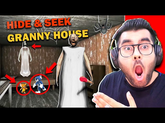 TOM & JERRY Multiplayer Ft. GRANNY 😂 | HIDE & SEEK in Granny's HOUSE | Funny Moments  | Hitesh KS