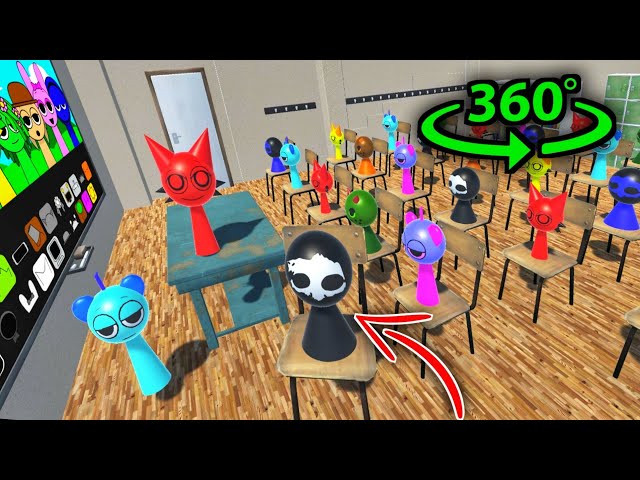 360° Incredibox Sprunki In Your SCHOOL #2 | VR 4K Experience