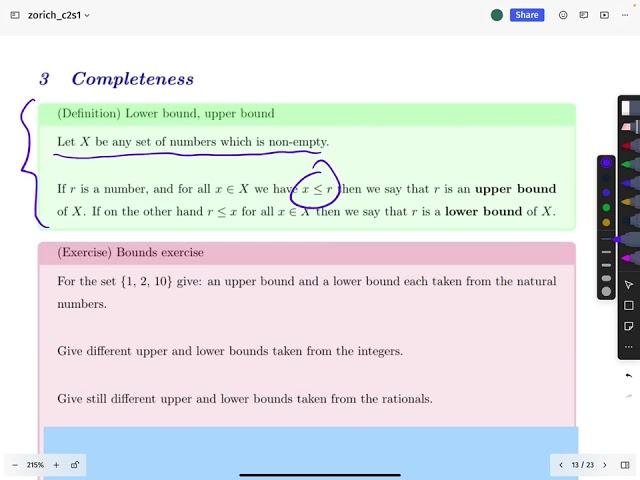 Real Analysis - 0007 - C2S1 Bounds