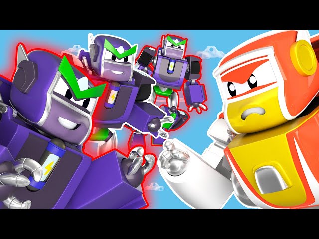 Bad Clones Attack the Super Robot's Base! - Transformer Robot Car Epic Battle | Cartoon for Kids