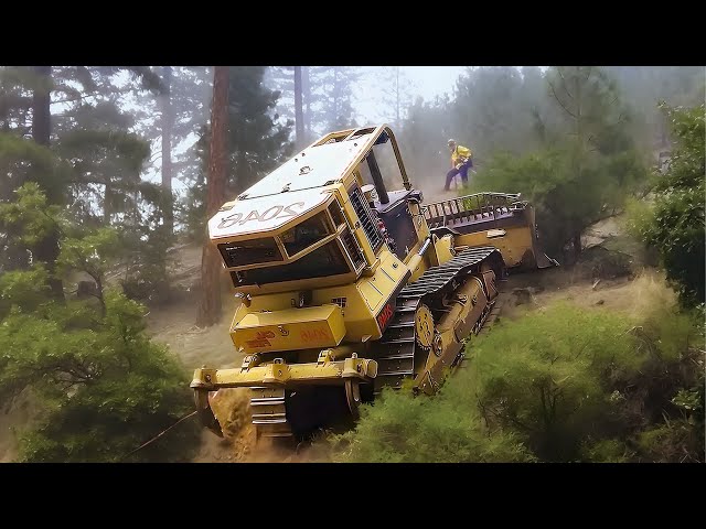 Skillful Excavator Operators are Building Roads on a Steep Mountain!