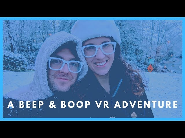 Beep and Boop Paint and Play in the Snow [VR180 Vlog]