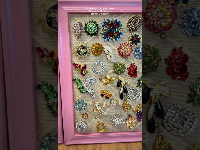 Creative DIY: Picture Board Display for My Vintage Brooch Collection #vintagejewellery