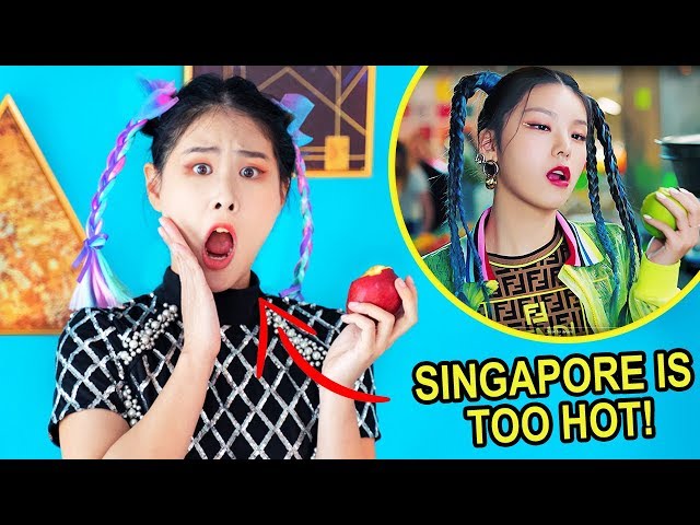 ITZY thinks SINGAPORE IS TOO HOT?  -【ITZY "Icy" Parody】| MiniMoochi