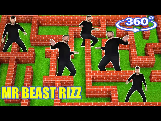 MR BEAST RIZZ MEME in MAZE - Minecraft 360!