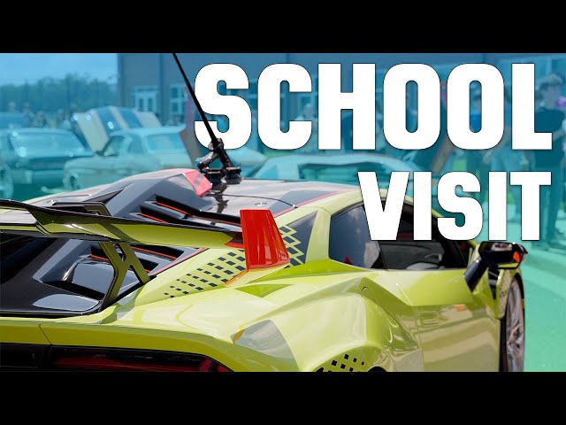 Unforgettable School Day: Ferrari 488, Lamborghini Huracan STO, and Aventador!