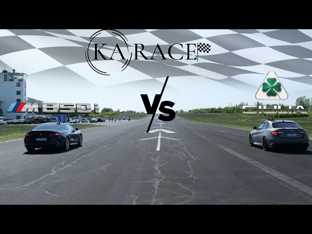 Alfa Romeo Giulia Quadrifoglio vs BMW M850i - Drag Race