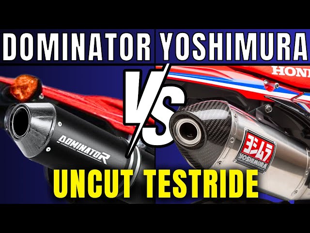 CRF300L Dominator MX2 VS Yoshimura RS-4 (Behind the scenes members only video)