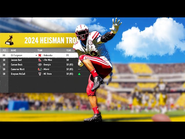 College Football 25 Road to Glory - 5 Star Running Back INCREDIBLE HEISMAN RUN FRESHMAN SEASON!