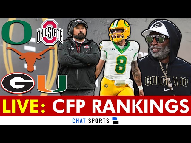 College Football Playoff Top 25 Rankings 2024 LIVE