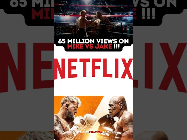 Netflix's Record 65M Viewers for Tyson vs Paul Fight! #miketyson #jakepaul #trending #netflix #facts