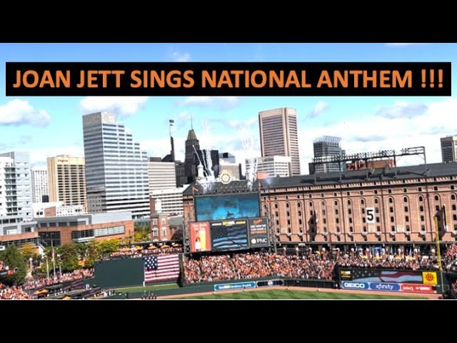 Joan Jett sings National Anthem at Oriole Park at Camden Yards