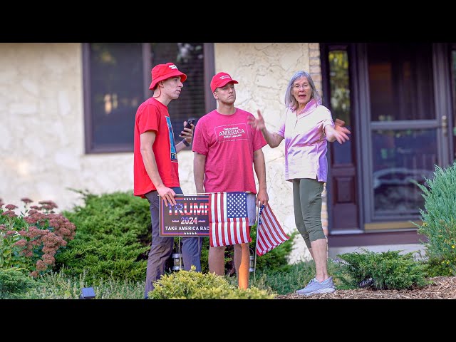 Replacing Kamala Harris Signs With Trump Signs!