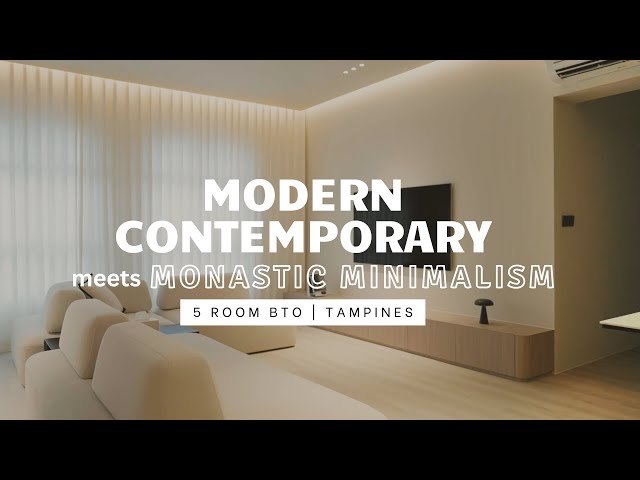 A Young Couple’s $100k Monastic Minimalist x Modern Contemporary 5-Room BTO | Spouse The House