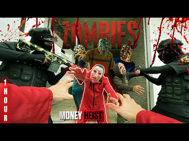 ZOMBIE MONEY HEIST vs POLICE [1 hour] 11 (Epic Parkour POV Chase) | Highnoy