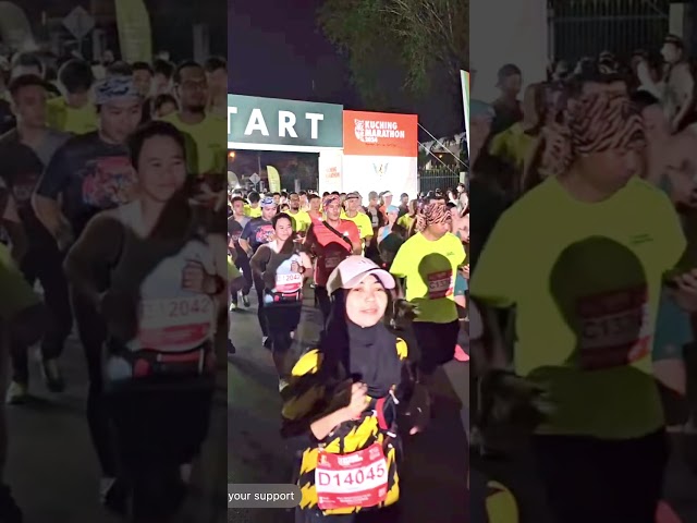 This is how Kuching Marathon 2024 started.. #road #race #fullmarathon #running #sarawak