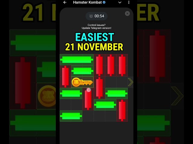 21 November Mini Game 100% Easily Solved Today | Hamster Kombat Mini Game 19 November | Mini Game