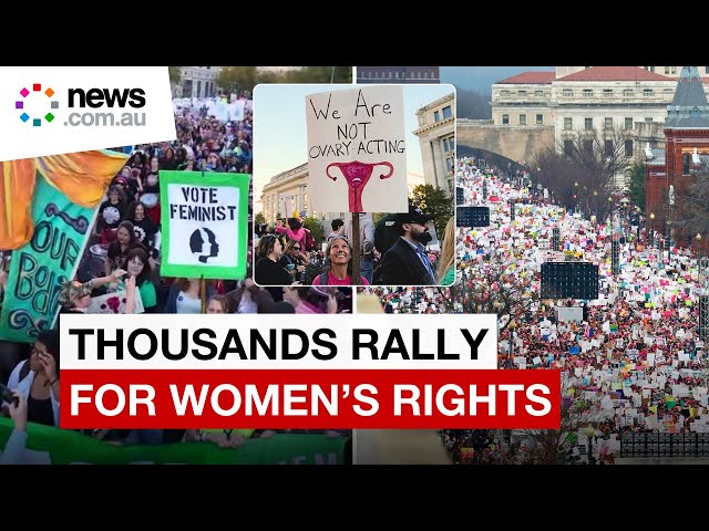 Thousands rally for women's rights ahead of US presidential election