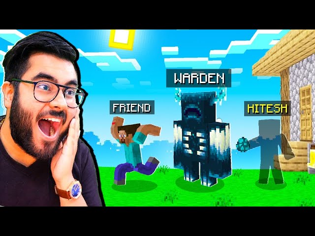 🤣 WARDEN PRANK ON FRIENDS 🤣| MINECRAFT PRANK SERIES | Hitesh KS