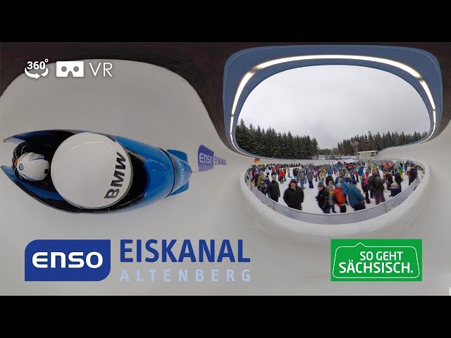 Virtual 360 degree ride in the ENSO bobsled in Altenberg/Germany