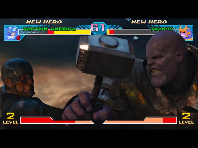 Captain America vs Thanos but it's MVC