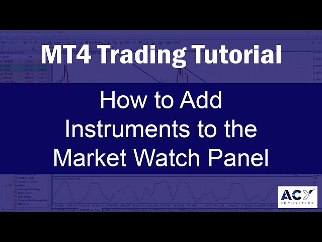 MT4 Market Watch Instrument Panel Tutorial and Adding New Trading Instruments