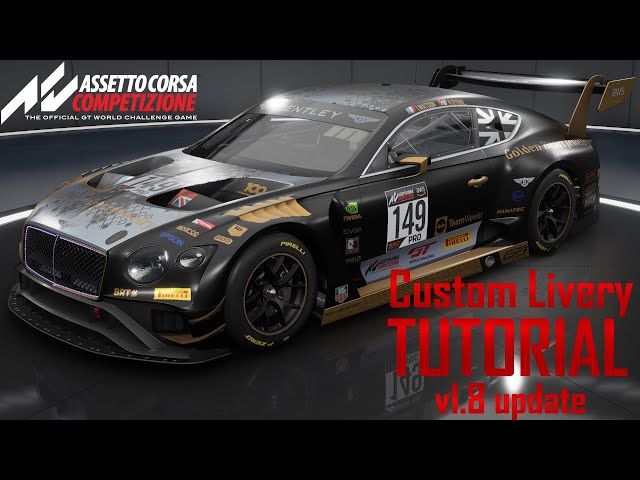 How To Create A Custom Livery In Assetto Corsa Competizione (version 1.8 update) - Tutorial (GIMP)