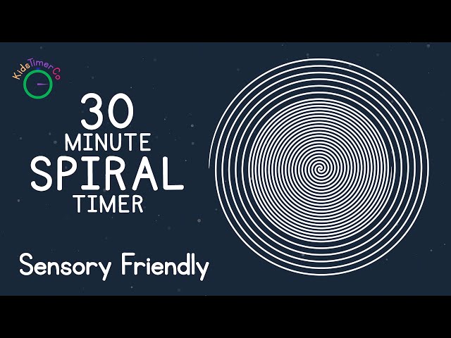 30 Minute Spiral Timer - Kids Sensory Friendly Visual Timer