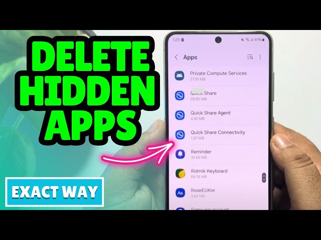 How to delete hidden apps on android | Android New Update