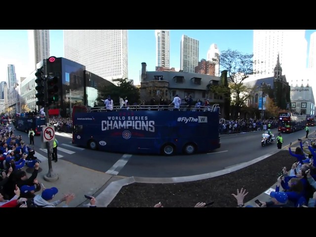 Cubs Parade in 360 Degrees