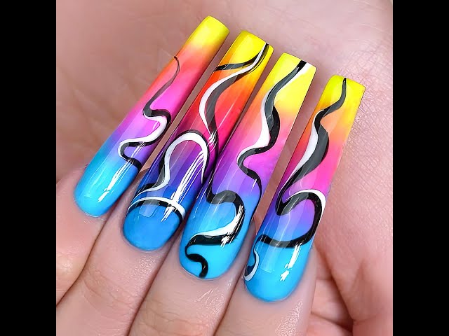 Nail Art Designs | Gel Color & Chrome #Shorts