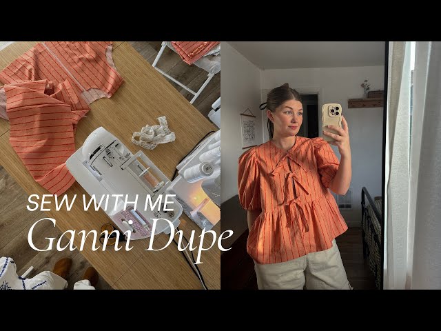 Ganni Tie Top Dupe Tutorial | Beginner Sewing Tutorial | Sew A Long | Syd Tie Top Pattern