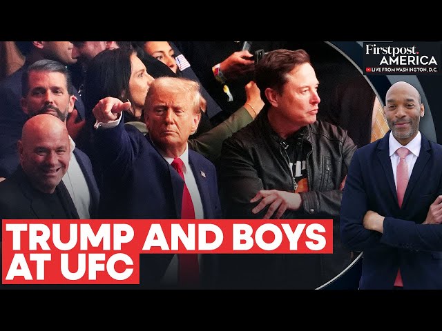 Donald Trump Attends UFC Fight with Elon Musk, Joe Rogan, Vivek Ramaswamy | Firstpost America