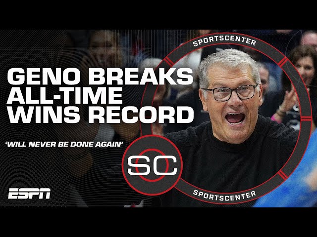 'Never done before, will never be done again' 🙌 Geno Auriemma becomes winningest D1 coach | SC