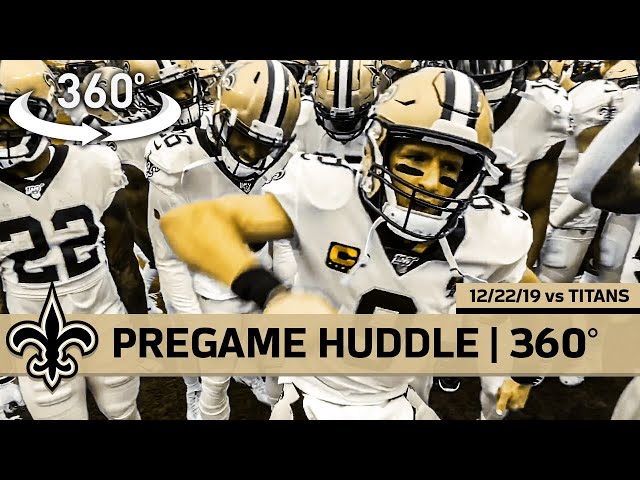 360° View of Saints Pregame Huddle - Week 16 vs Titans | New Orleans Saints