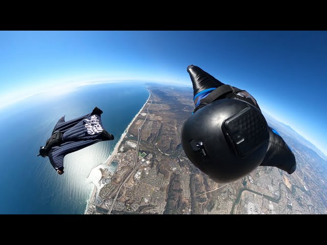 Wingsuit Skydive Above The Ocean | Immersive 360 VR