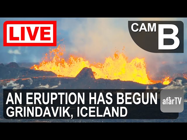 🔴 Live Now: 24/7 Iceland Erupting Again! (Cam B)