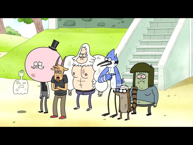 Regular Show - Muscle Man Sleep Fighting All The Park Workers