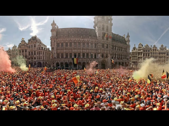 Honouring the Belgian Red Devils at the Grand Place, Brussels