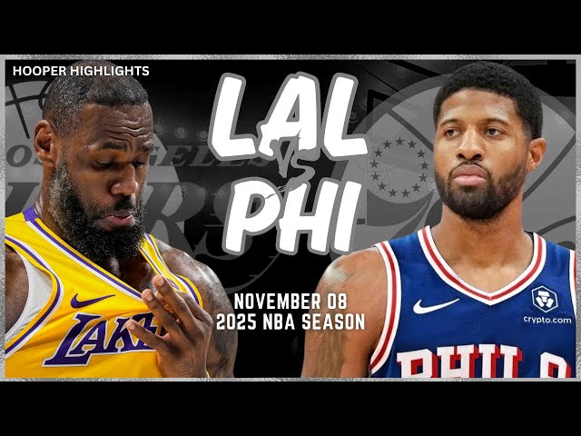 Los Angeles Lakers vs Philadelphia 76ers Full Game Highlights | Nov 8 | 2025 NBA Season