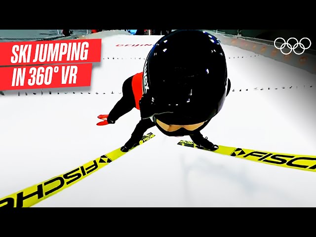 V for Victory at Ski Jumping | #Beijing2022 360° VR