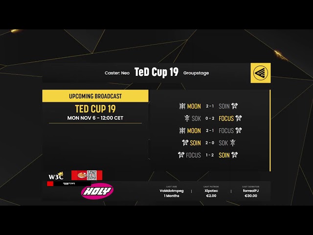 TeD Cup 19 Groupstage - Moon - Sok - FoCuS - soin !w3cfinals !RARAFeedback