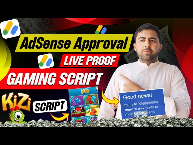 New Gmaing Script KIZI || Google AdSense Approval 2025 || Fast AdSense Approval Trick 2025