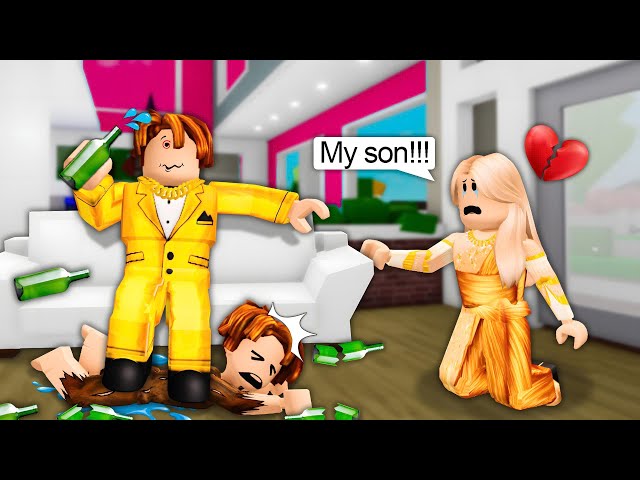 Poor Peter Has A Bad Stepfather who is always Drunk. Family in Roblox Brookhaven🏡RP - FUNNY MOMENTS.