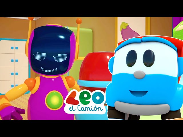 Leo el Camión y los robots - Aventuras increibles y bromas mejores - Carritos para niños