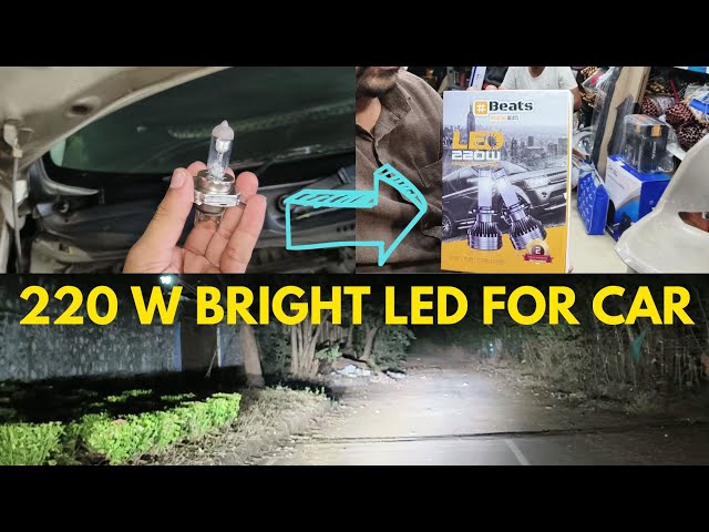 220 W LED CAR HEADLIGHT | POWERFUL LED FOR WAGON R | One of the best H4 LED for car