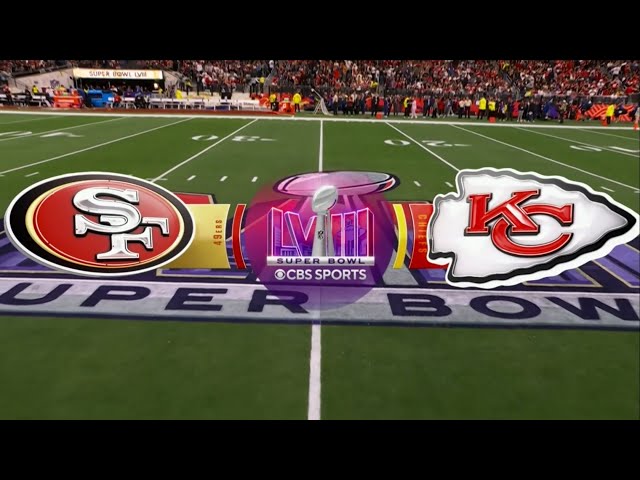 SUPERBOWL LVIII 49ers vs Chiefs CBS Intro (Frank Sinatra), Players Introduction and Coin Toss