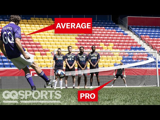 Can an Average Guy Score a Free Kick Against a Pro Soccer Goalie? | Above Average Joe | GQ