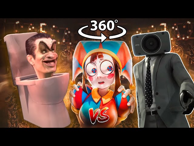 Skibidi Toilet Boss vs Speakerman Dance Sings The Amazing Digital Circus Theme  360º VR